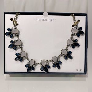 MYTHOLOGIE Statement Necklace Blue, Clean, Opaque Rhinestone-OS